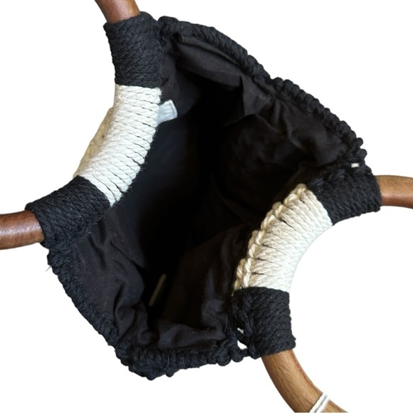 Laude the Label x Curateur The Gabby Boho Macrame Tote Bag NWT Handmade in India - Picture 2 of 6